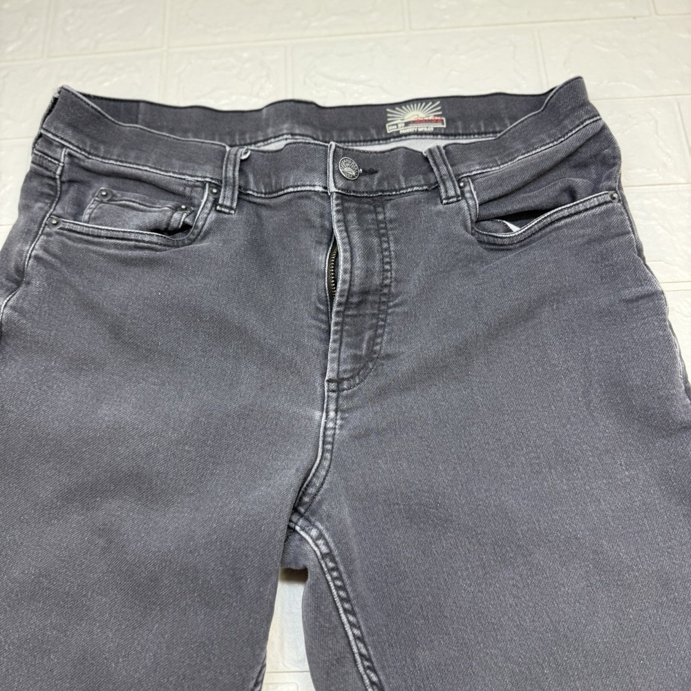 Faherty Gray Stretch Soft Denim Mens Straight Jeans 33x32